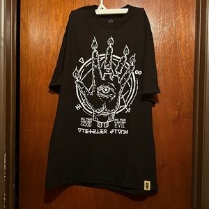 NXT Authentic Aleister Black Fade to Black Size Medium Black/White T Shirt